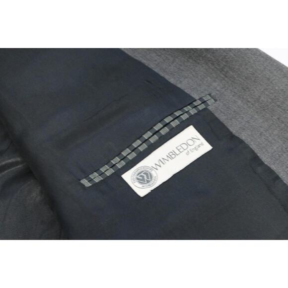 Wimbledon Of England Gold Button Blazer Sports Jacket Gray Mens Sz 48 R - Picture 11 of 13